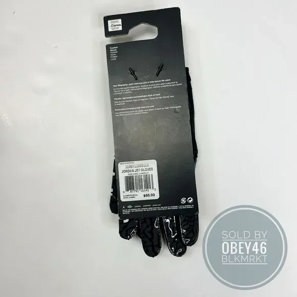 Nike Jordan Jet 7.0 Football Gloves Black/White Magnigrip+